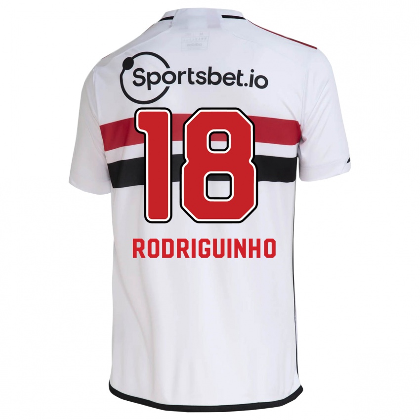 Kinderen Rodriguinho #18 Wit Thuisshirt Thuistenue 2023/24 T-Shirt België