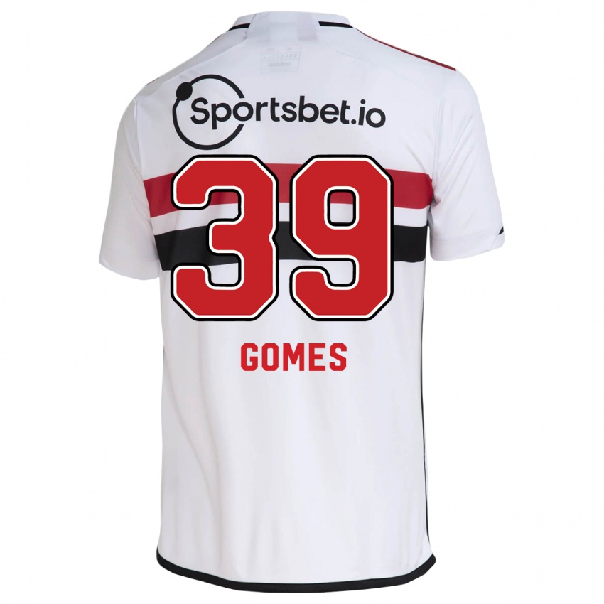 Enfant Maillot William Gomes #39 Blanc Tenues Domicile 2023/24 T-Shirt Belgique