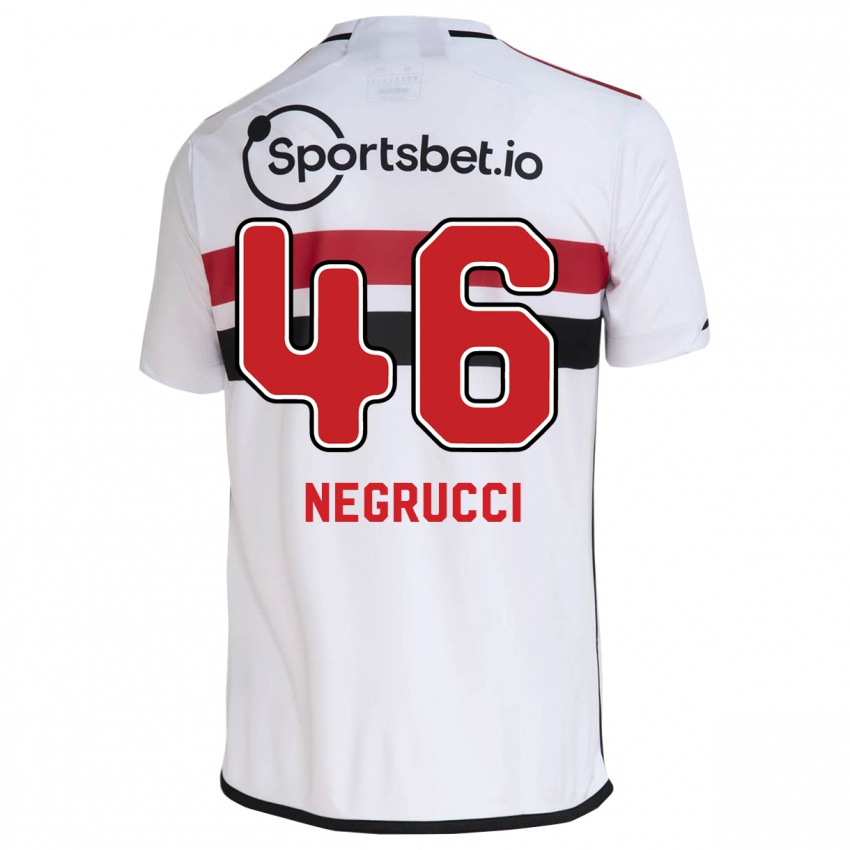 Kinder Felipe Negrucci #46 Weiß Heimtrikot Trikot 2023/24 T-Shirt Belgien