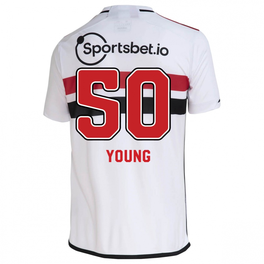 Kinderen Young #50 Wit Thuisshirt Thuistenue 2023/24 T-Shirt België