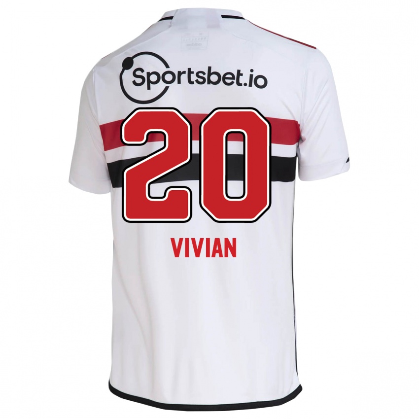 Kinderen Vivian #20 Wit Thuisshirt Thuistenue 2023/24 T-Shirt België