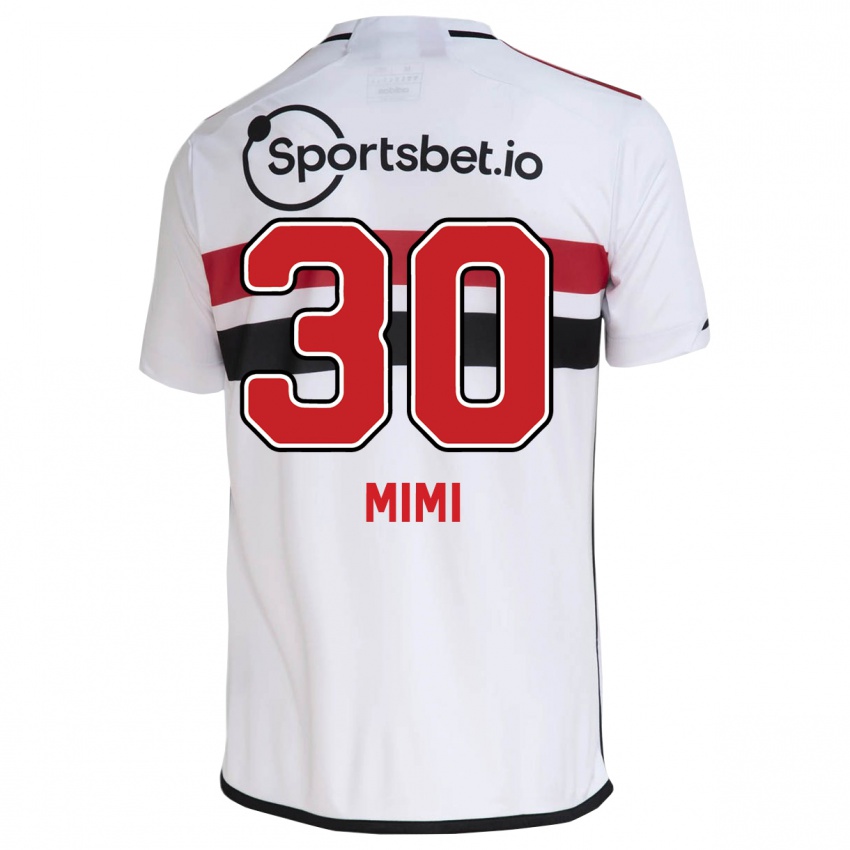 Kinderen Mimi #30 Wit Thuisshirt Thuistenue 2023/24 T-Shirt België