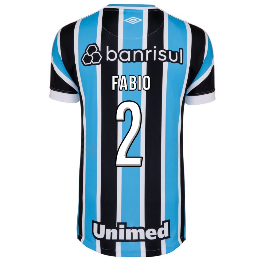 Enfant Maillot Fábio #2 Bleu Tenues Domicile 2023/24 T-Shirt Belgique