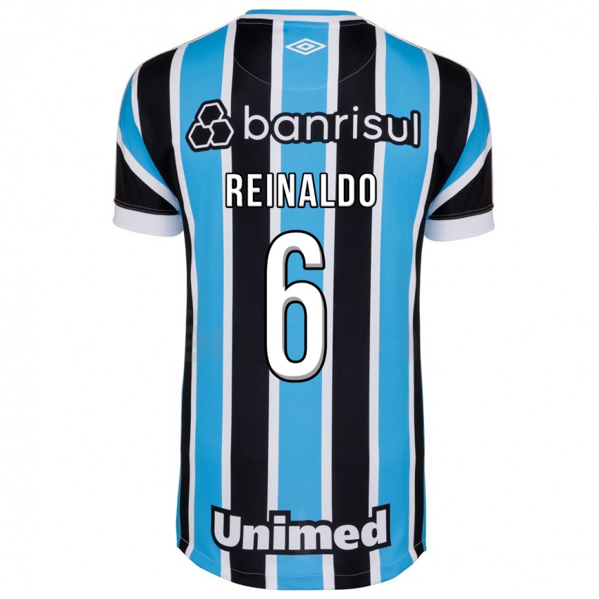 Enfant Maillot Reinaldo #6 Bleu Tenues Domicile 2023/24 T-Shirt Belgique