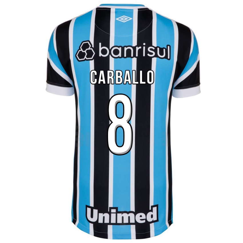 Enfant Maillot Felipe Carballo #8 Bleu Tenues Domicile 2023/24 T-Shirt Belgique