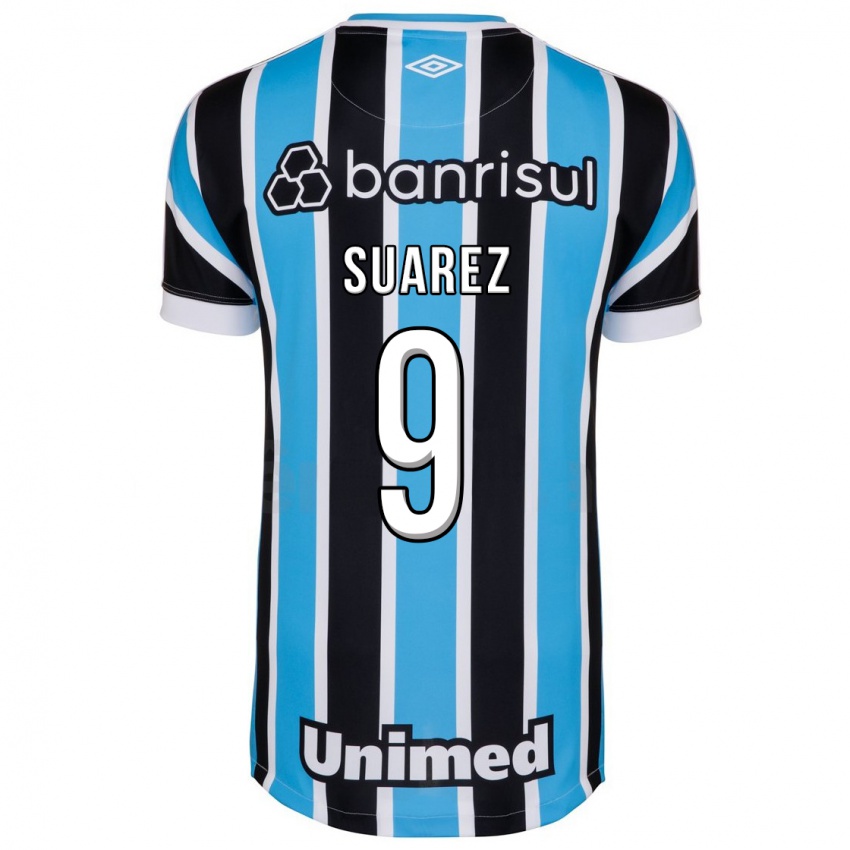 Kinder Luis Suárez #9 Blau Heimtrikot Trikot 2023/24 T-Shirt Belgien