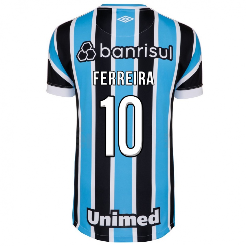 Enfant Maillot Ferreira #10 Bleu Tenues Domicile 2023/24 T-Shirt Belgique