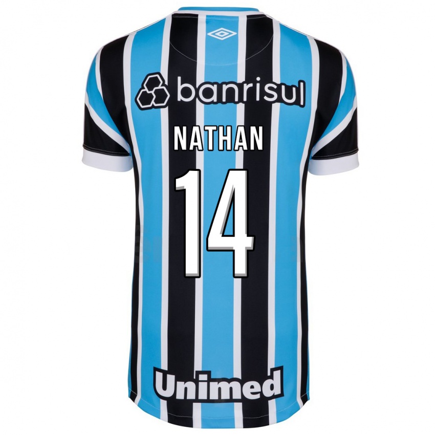 Enfant Maillot Nathan #14 Bleu Tenues Domicile 2023/24 T-Shirt Belgique