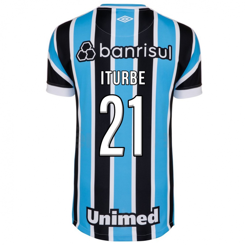 Enfant Maillot Juan Iturbe #21 Bleu Tenues Domicile 2023/24 T-Shirt Belgique