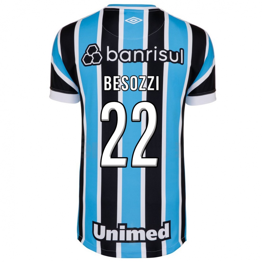 Enfant Maillot Lucas Besozzi #22 Bleu Tenues Domicile 2023/24 T-Shirt Belgique