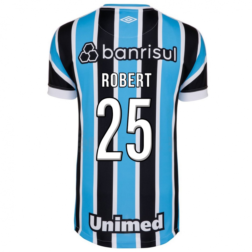 Enfant Maillot Jhonata Robert #25 Bleu Tenues Domicile 2023/24 T-Shirt Belgique