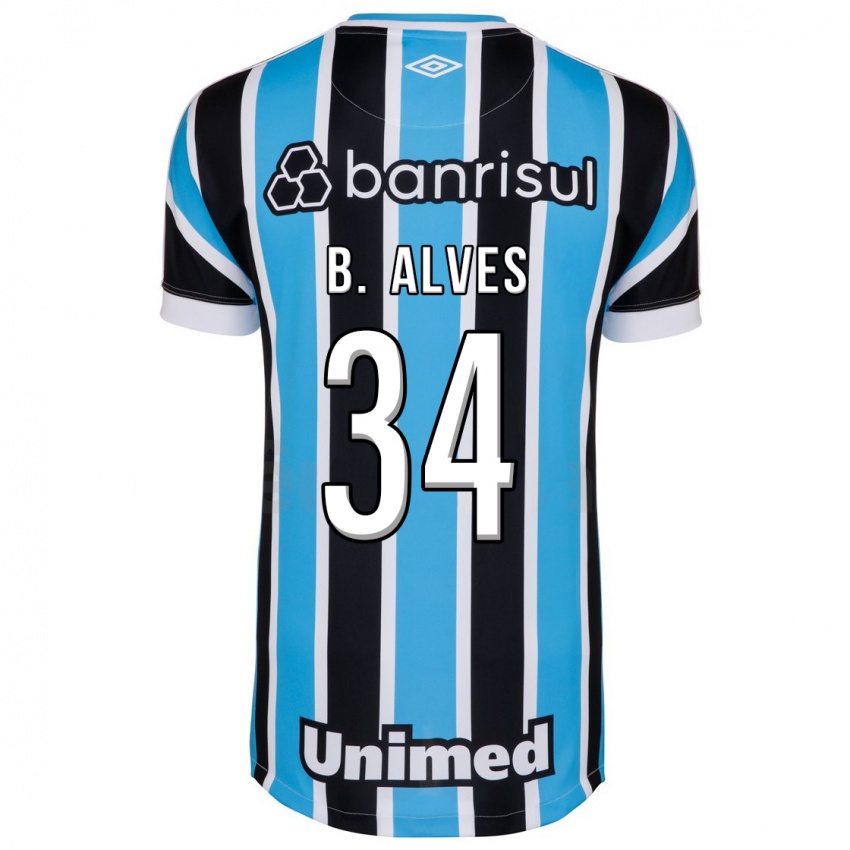 Kinder Bruno Alves #34 Blau Heimtrikot Trikot 2023/24 T-Shirt Belgien