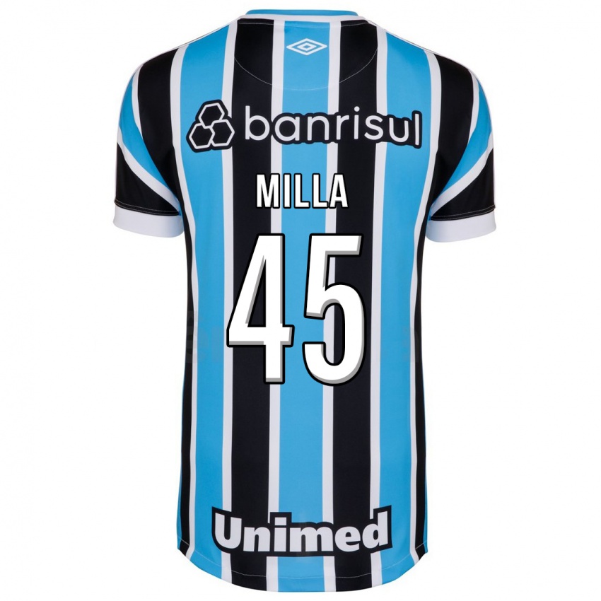 Enfant Maillot Lucas Milla #45 Bleu Tenues Domicile 2023/24 T-Shirt Belgique