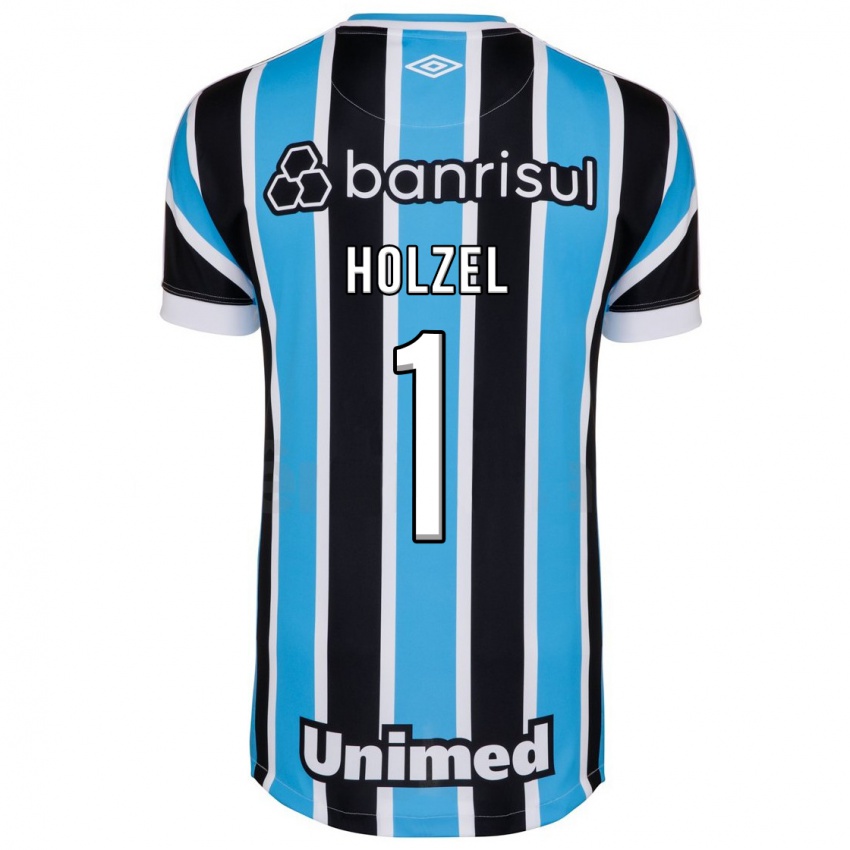 Enfant Maillot Vivi Holzel #1 Bleu Tenues Domicile 2023/24 T-Shirt Belgique