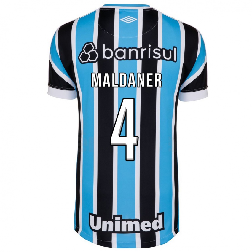 Enfant Maillot Pati Maldaner #4 Bleu Tenues Domicile 2023/24 T-Shirt Belgique