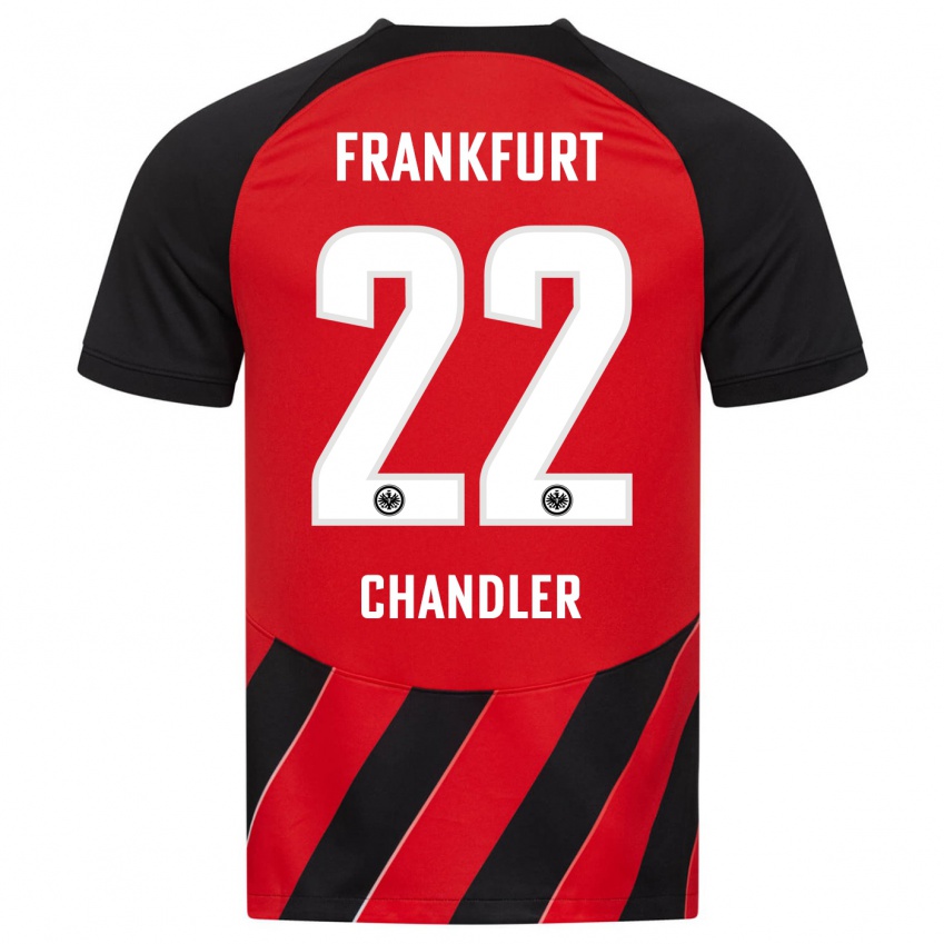 Kinder Timothy Chandler #22 Rot Schwarz Heimtrikot Trikot 2023/24 T-Shirt Belgien