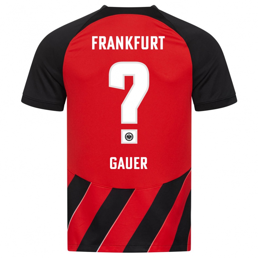 Kinder Luke Gauer #0 Rot Schwarz Heimtrikot Trikot 2023/24 T-Shirt Belgien