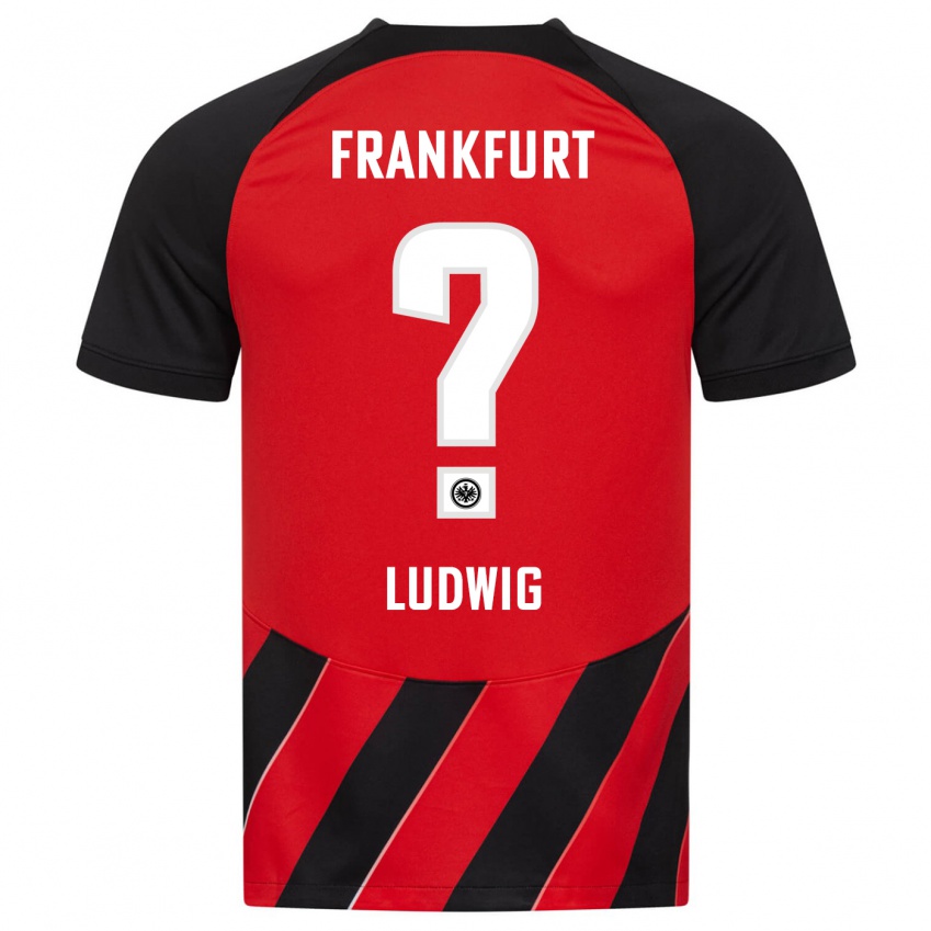 Kinderen Finn Ludwig #0 Rood Zwart Thuisshirt Thuistenue 2023/24 T-Shirt België