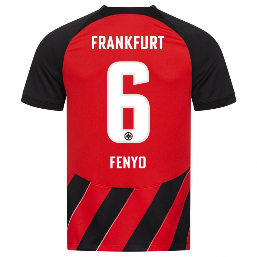 Kinder Noah Fenyö #6 Rot Schwarz Heimtrikot Trikot 2023/24 T-Shirt Belgien