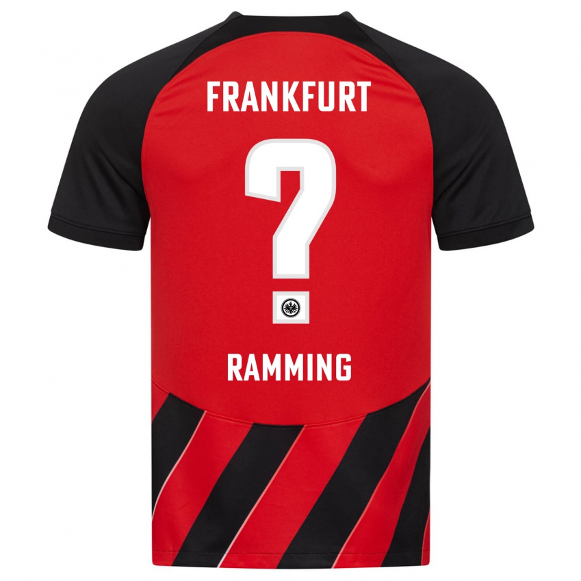 Kinder Nils Ramming #0 Rot Schwarz Heimtrikot Trikot 2023/24 T-Shirt Belgien