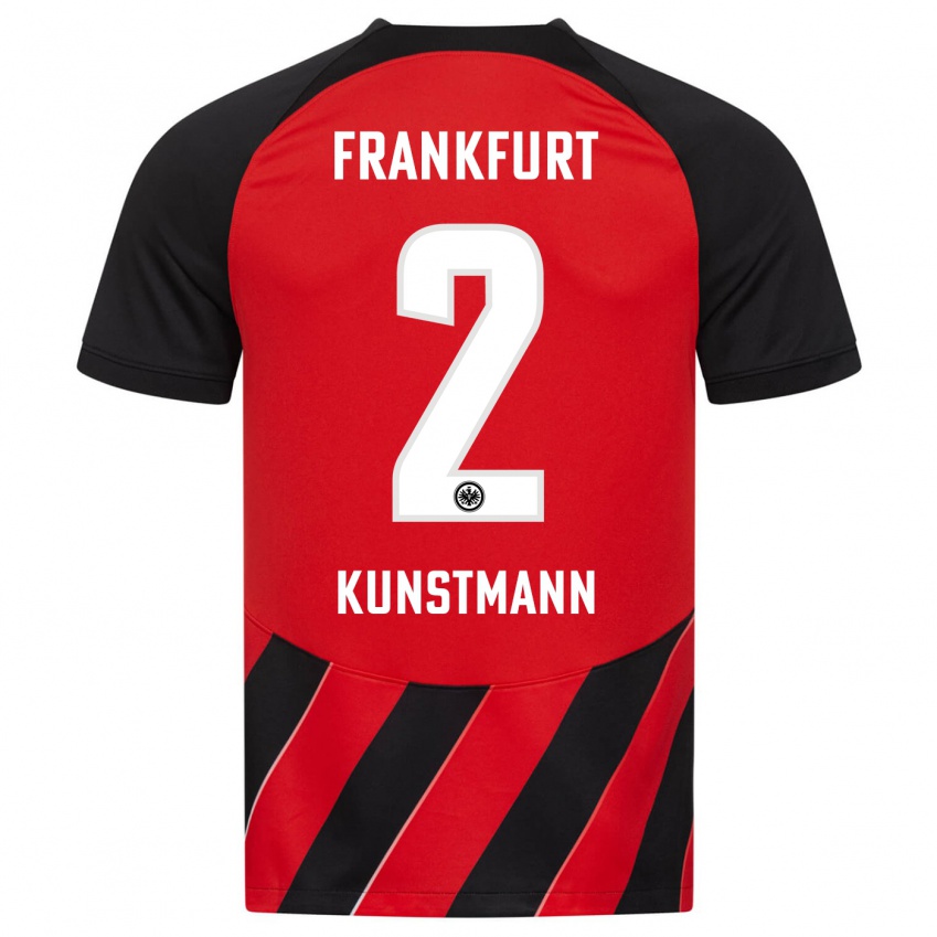 Kinder Kelvin Kunstmann #2 Rot Schwarz Heimtrikot Trikot 2023/24 T-Shirt Belgien