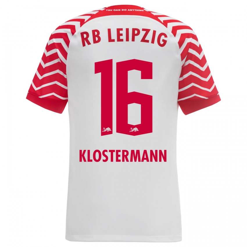 Kinder Lukas Klostermann #16 Weiß Heimtrikot Trikot 2023/24 T-Shirt Belgien