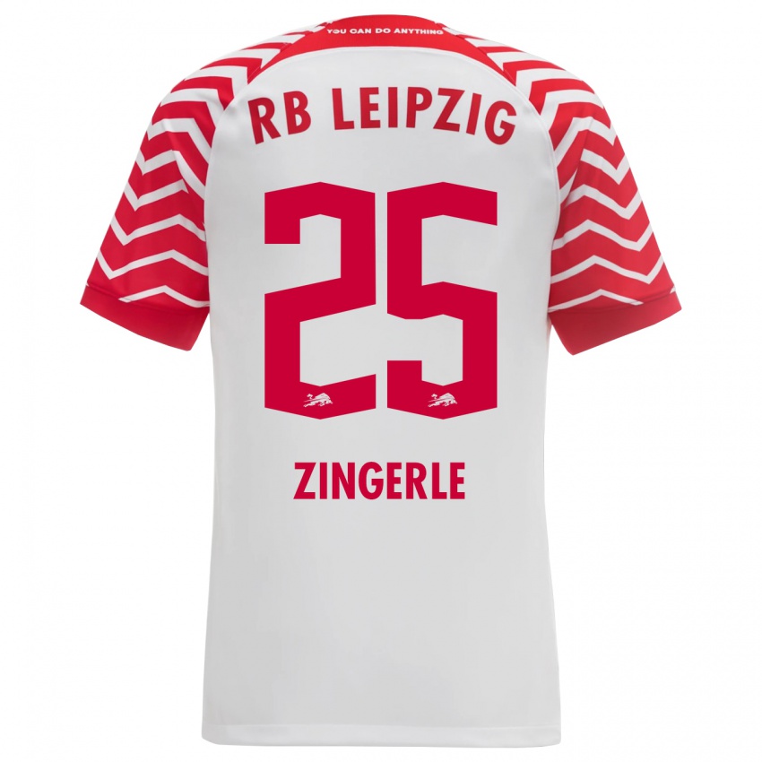 Enfant Maillot Leopold Zingerle #25 Blanc Tenues Domicile 2023/24 T-Shirt Belgique