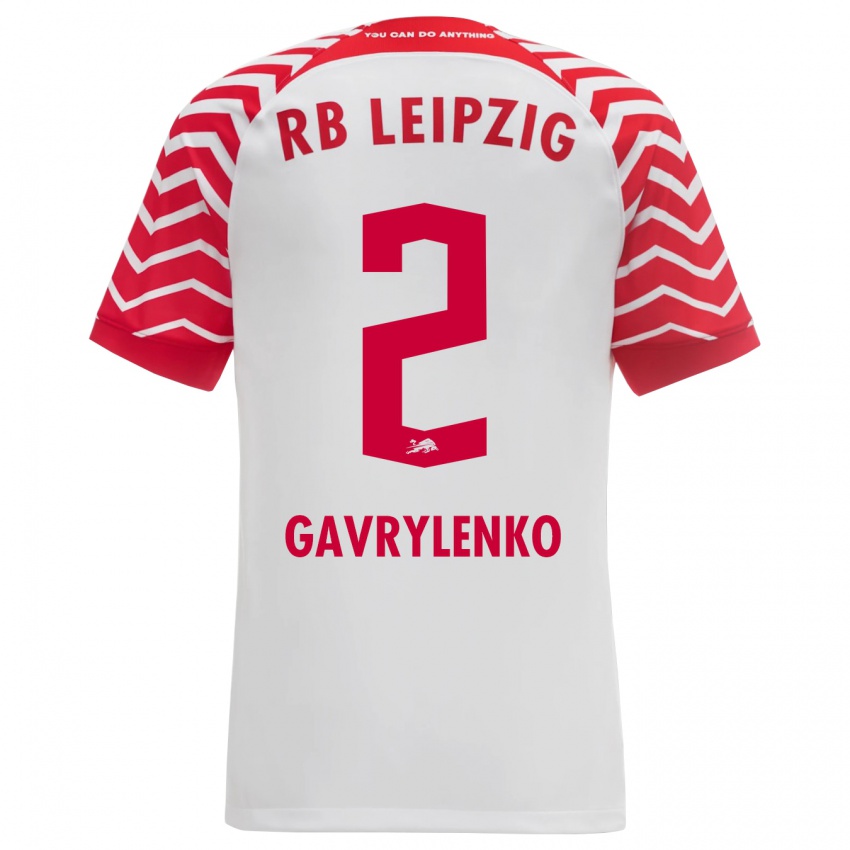 Kinder Oleksandr Gavrylenko #2 Weiß Heimtrikot Trikot 2023/24 T-Shirt Belgien
