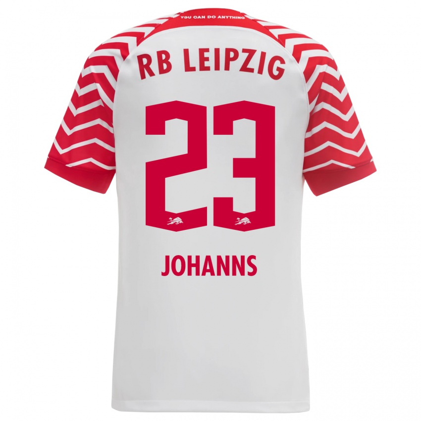 Kinder Lennart Johanns #23 Weiß Heimtrikot Trikot 2023/24 T-Shirt Belgien
