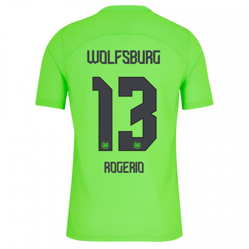 Kinder Rogério #13 Grün Heimtrikot Trikot 2023/24 T-Shirt Belgien