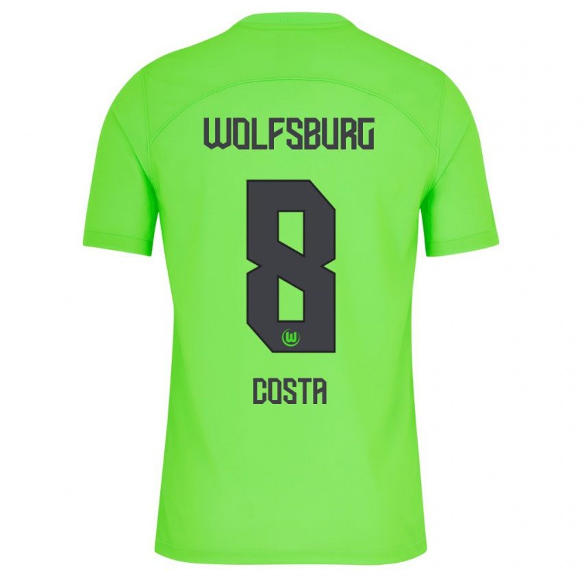 Kinderen Jesse Costa #8 Groente Thuisshirt Thuistenue 2023/24 T-Shirt België
