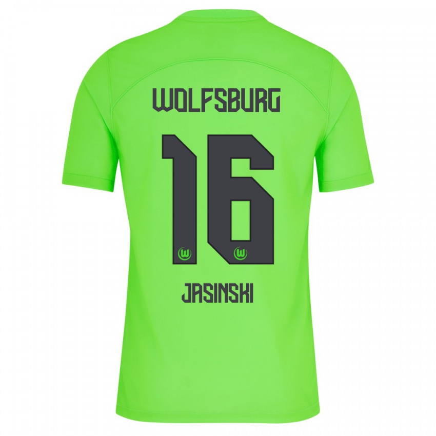 Kinder Mateusz Jasinski #16 Grün Heimtrikot Trikot 2023/24 T-Shirt Belgien