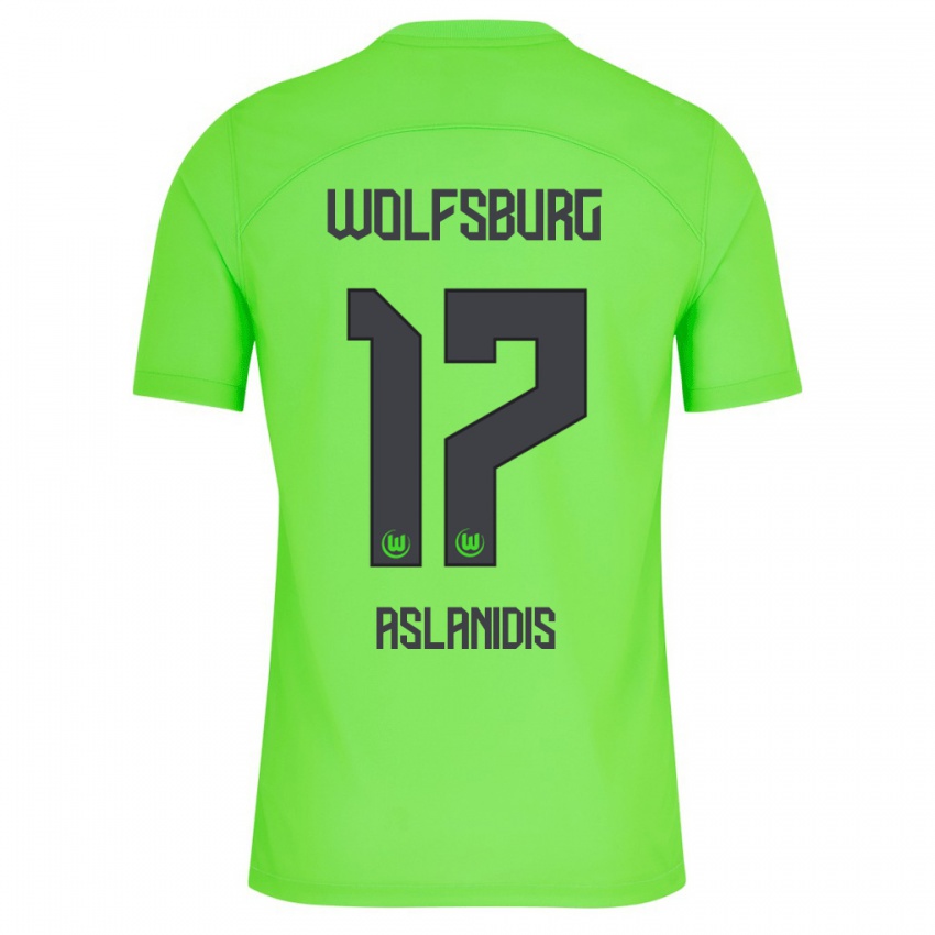 Kinder Elijas Aslanidis #17 Grün Heimtrikot Trikot 2023/24 T-Shirt Belgien