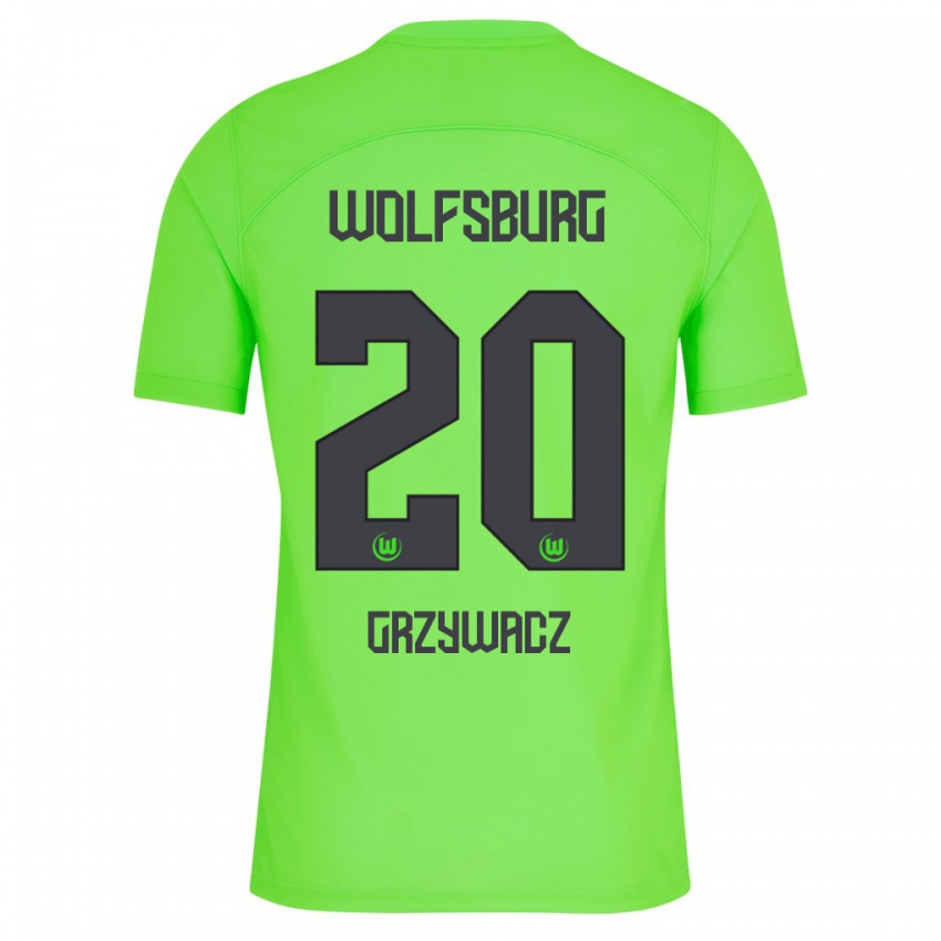 Kinderen Eryk Grzywacz #20 Groente Thuisshirt Thuistenue 2023/24 T-Shirt België