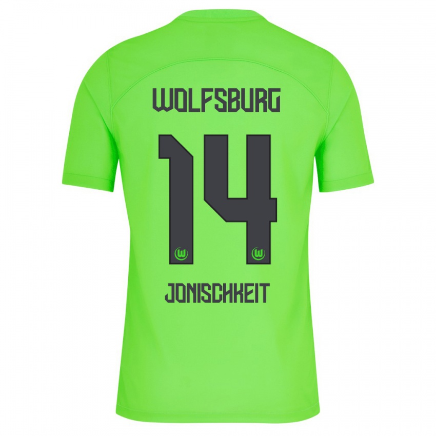 Enfant Maillot Jamal Jonischkeit #14 Vert Tenues Domicile 2023/24 T-Shirt Belgique