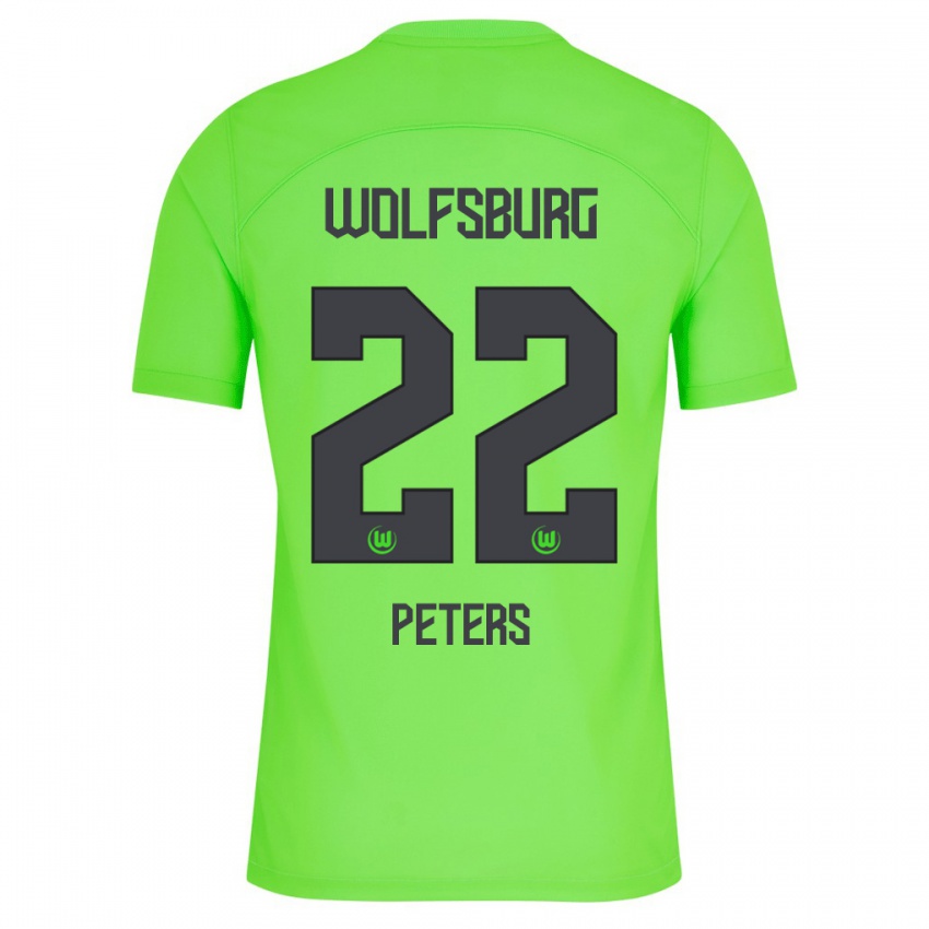 Kinder Laurin Peters #22 Grün Heimtrikot Trikot 2023/24 T-Shirt Belgien