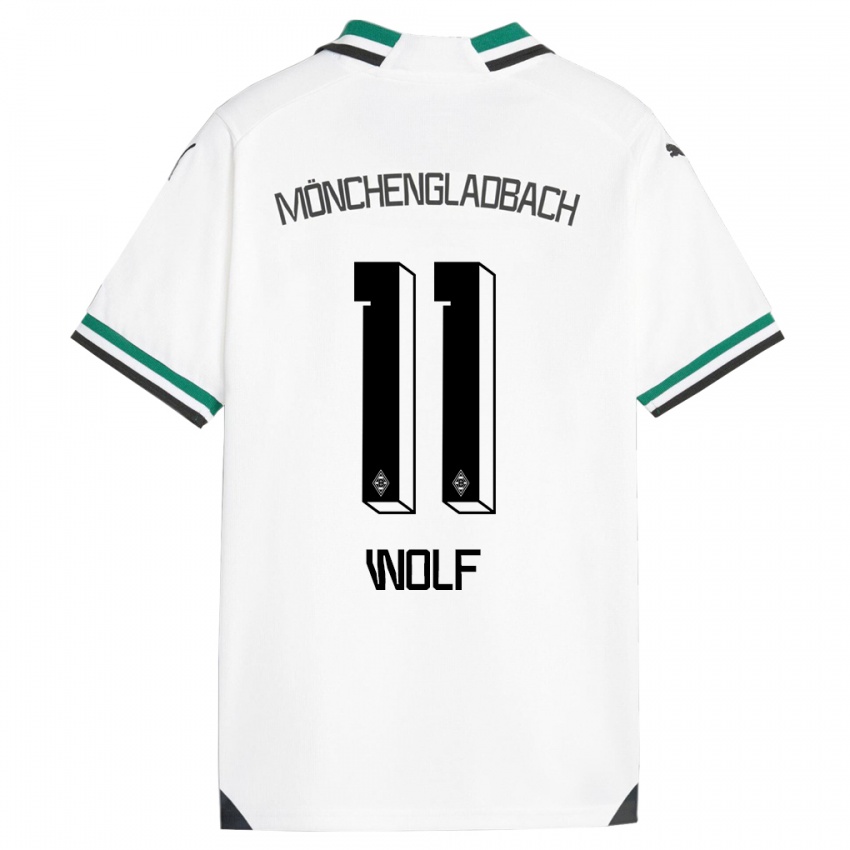 Kinderen Hannes Wolf #11 Wit Groen Thuisshirt Thuistenue 2023/24 T-Shirt België