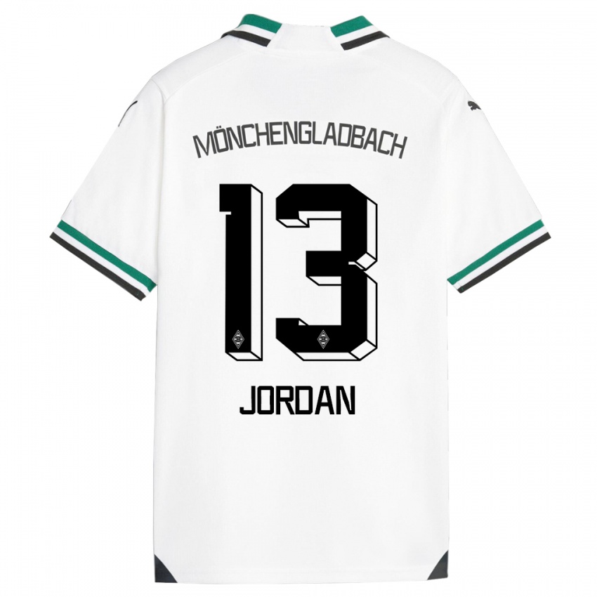 Kinderen Jordan #13 Wit Groen Thuisshirt Thuistenue 2023/24 T-Shirt België