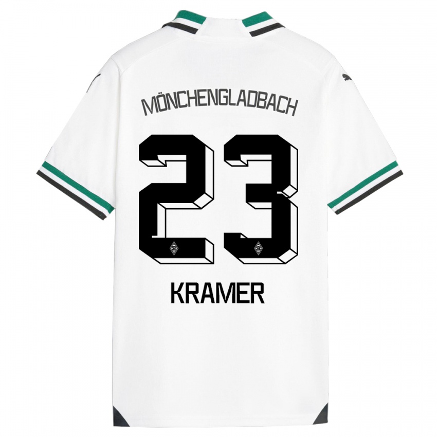 Enfant Maillot Christoph Kramer #23 Blanc Vert Tenues Domicile 2023/24 T-Shirt Belgique