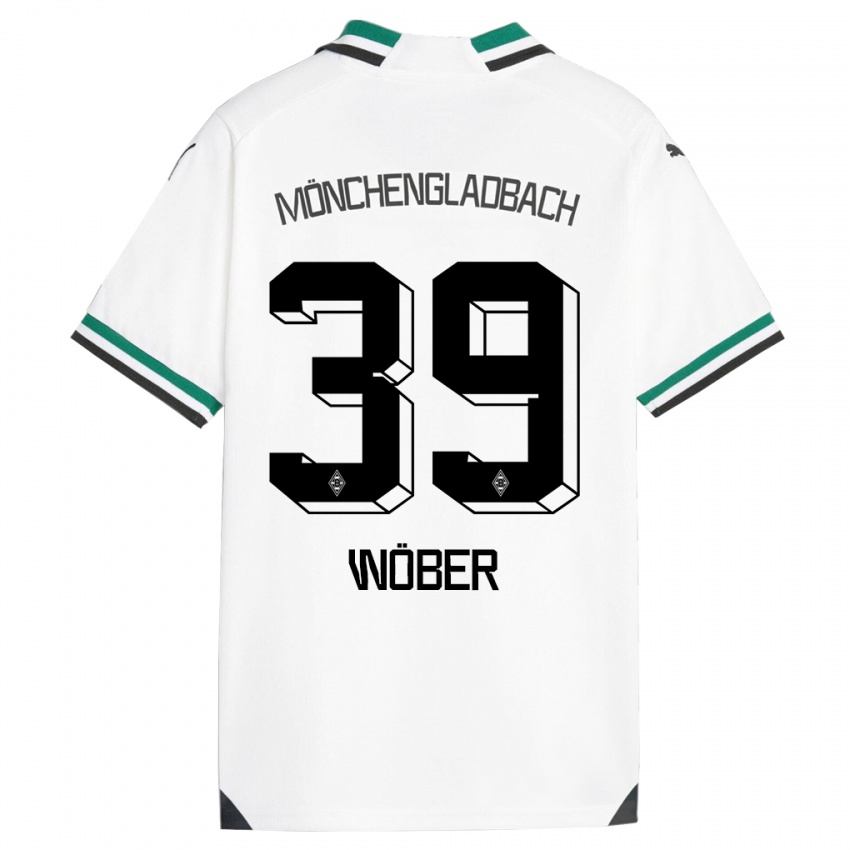 Kinder Maximilian Wöber #39 Weiß Grün Heimtrikot Trikot 2023/24 T-Shirt Belgien