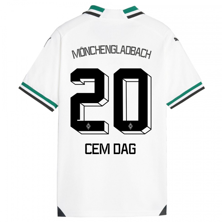Enfant Maillot Cem Dag #20 Blanc Vert Tenues Domicile 2023/24 T-Shirt Belgique