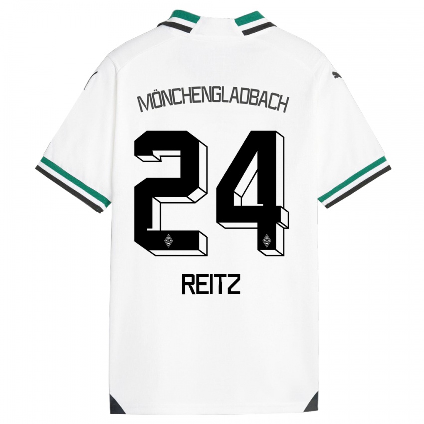 Enfant Maillot Tony Reitz #24 Blanc Vert Tenues Domicile 2023/24 T-Shirt Belgique