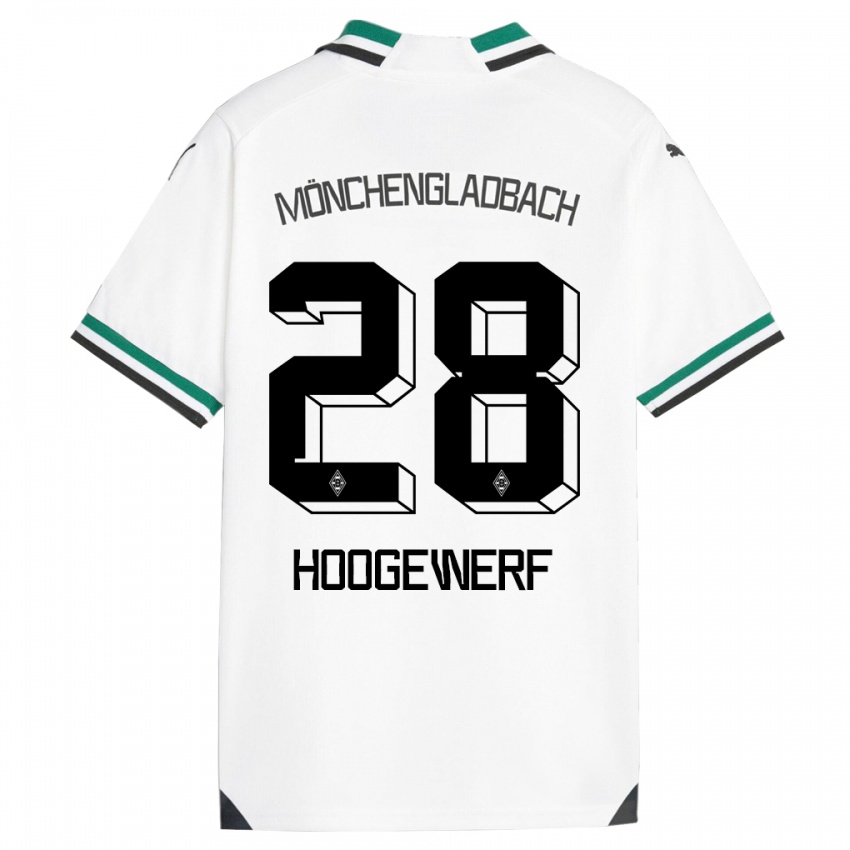 Kinder Dillon Hoogewerf #28 Weiß Grün Heimtrikot Trikot 2023/24 T-Shirt Belgien