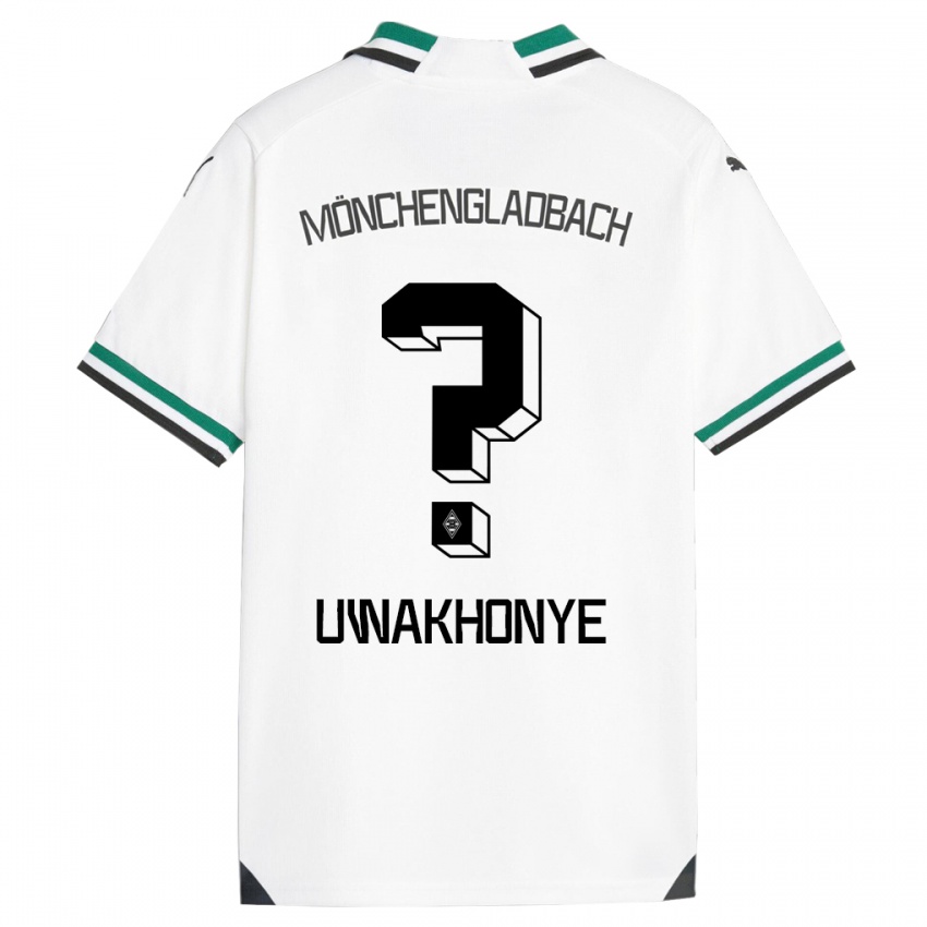 Enfant Maillot Joshua Uwakhonye #0 Blanc Vert Tenues Domicile 2023/24 T-Shirt Belgique
