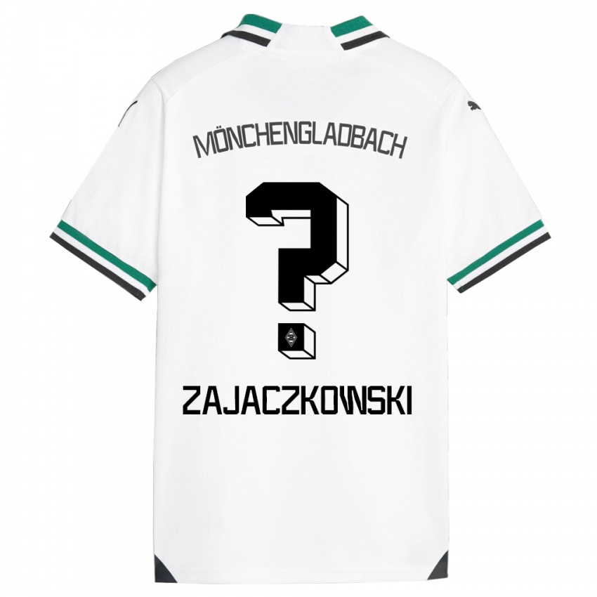 Enfant Maillot Vincent Zajaczkowski #0 Blanc Vert Tenues Domicile 2023/24 T-Shirt Belgique