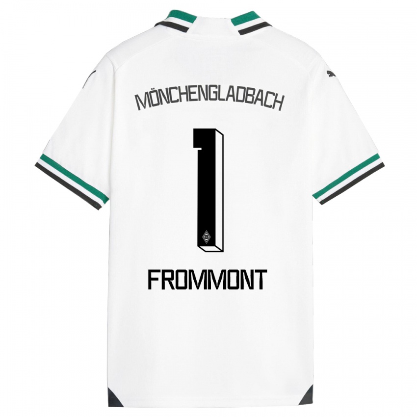 Kinder Romina Frommont #1 Weiß Grün Heimtrikot Trikot 2023/24 T-Shirt Belgien