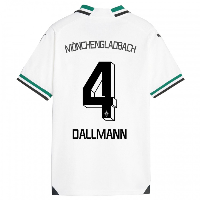 Kinderen Jule Dallmann #4 Wit Groen Thuisshirt Thuistenue 2023/24 T-Shirt België