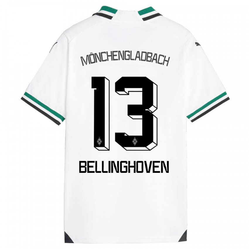 Kinder Christina Bellinghoven #13 Weiß Grün Heimtrikot Trikot 2023/24 T-Shirt Belgien