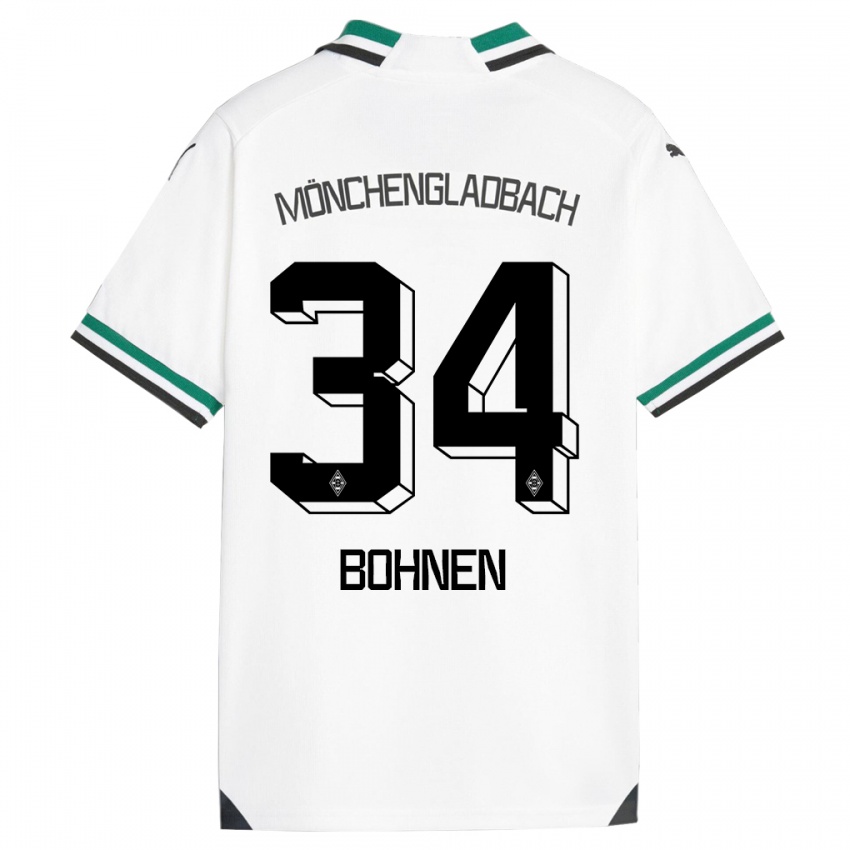 Enfant Maillot Bohnen #34 Blanc Vert Tenues Domicile 2023/24 T-Shirt Belgique