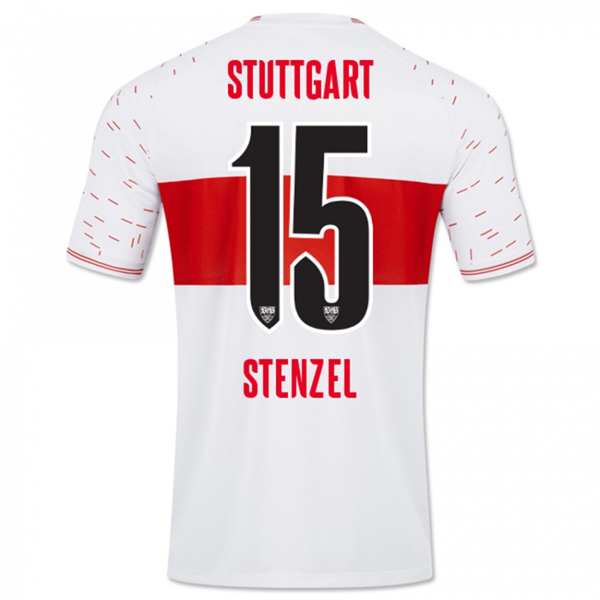 Kinderen Pascal Stenzel #15 Wit Thuisshirt Thuistenue 2023/24 T-Shirt België